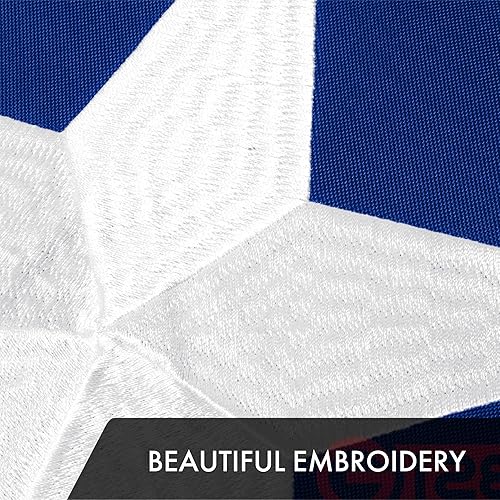 Miniatura 3 de G128 Bandera de Chile  3 x 5 pies  Serie ToughWeave bordado poliéster 300D  Bandera de país, diseño bordado, interiorexterior, ojales de latón