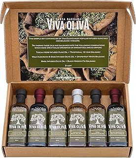 Sponsored Ad - Viva Oliva Six 60ml (2oz) Variety Gift Set - Premium Flavored Extra Virgin Olive Oils (Tuscan Herb, Basil, ...