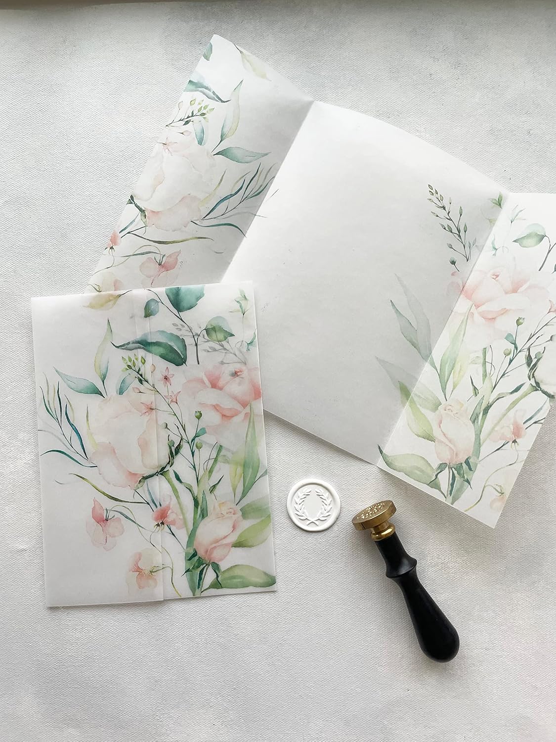 Vellum Jacket for 5 x 7 Wedding Invitation 20 Count Pink