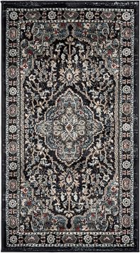 SAFAVIEH Area Rug 2x3 - Lyndhurst Collection - Anthracite & Teal, Non-Shedding & Easy to Clean, Ideal for Front Door, Kitchen, Foyer, Entryway, Accent Space (LNH338C)