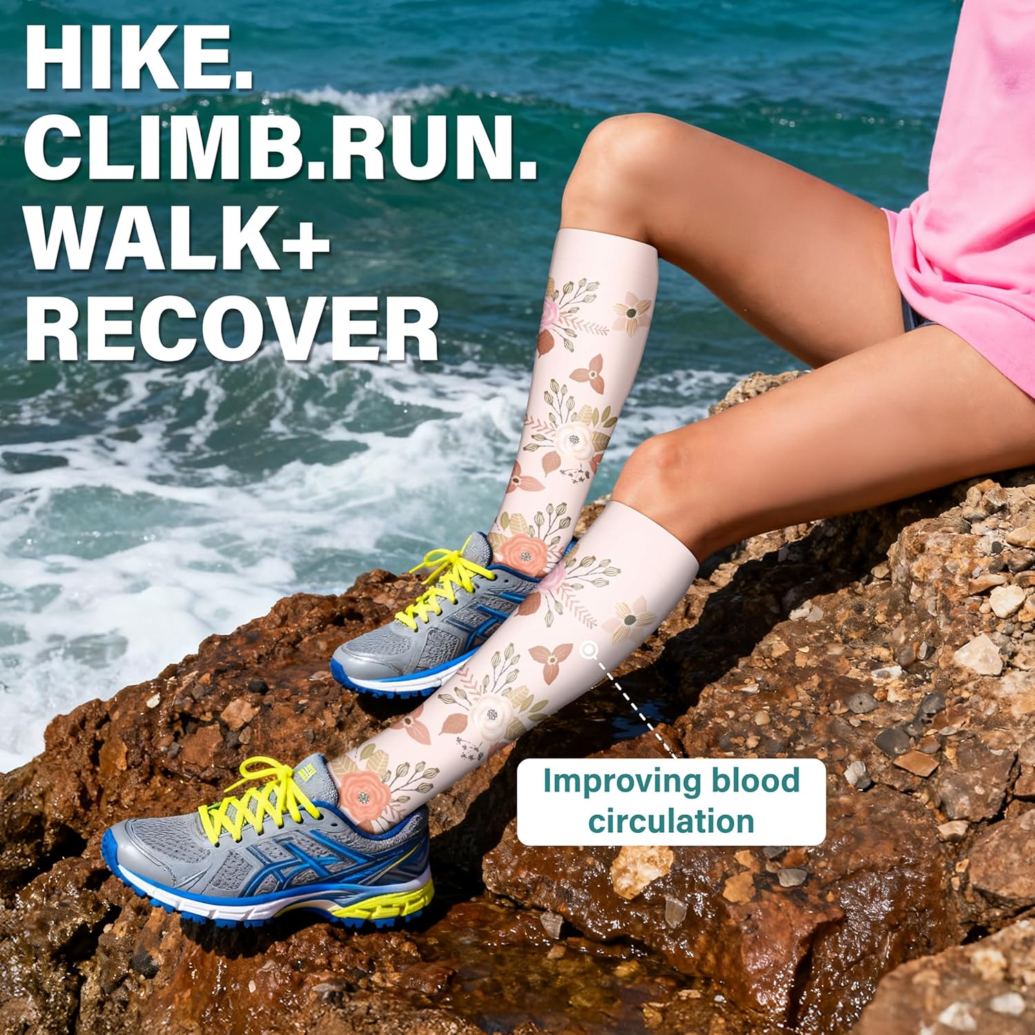 Acture 6 Pack Compression Socks for Women and Men - Knee High for Medical, Running, Nurses, Travel - Image 5