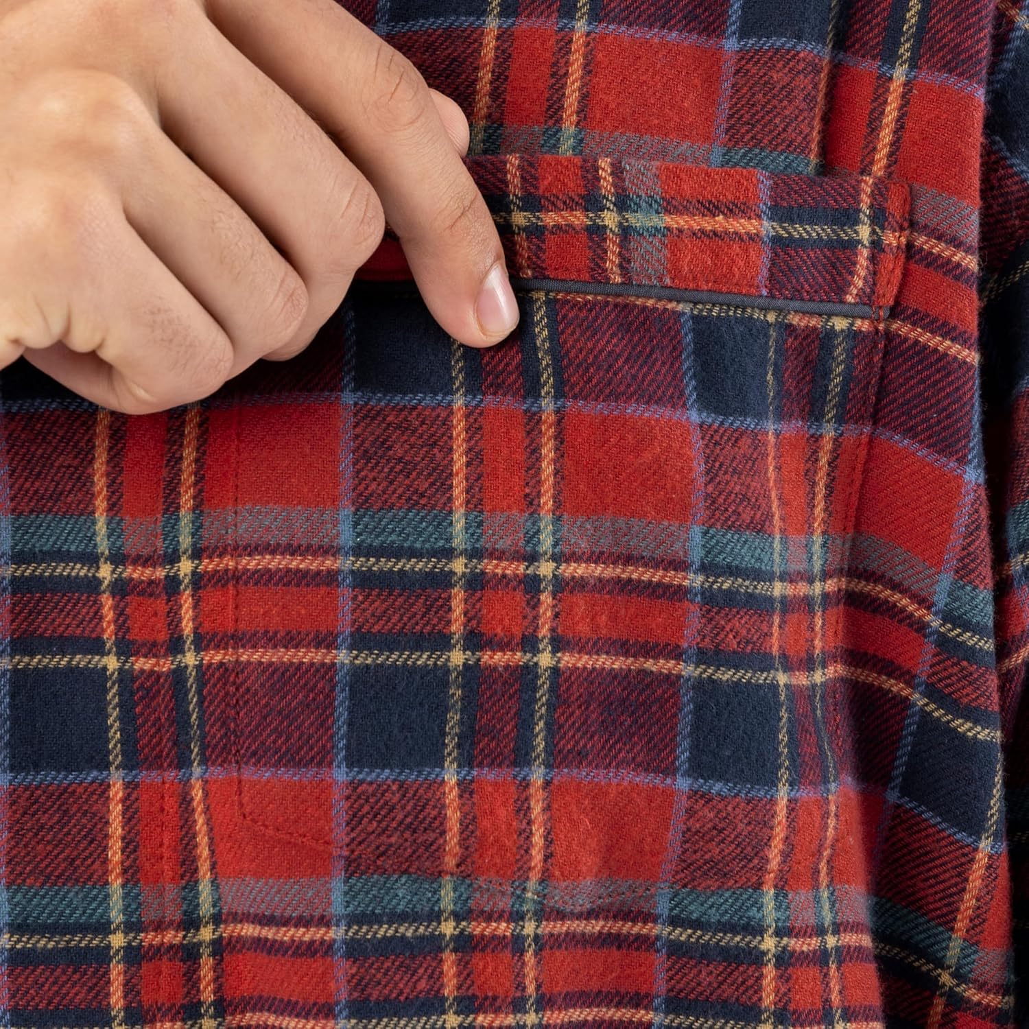 Fruit of the Loom mens Flannel Pajama Sleep Set - Image 6