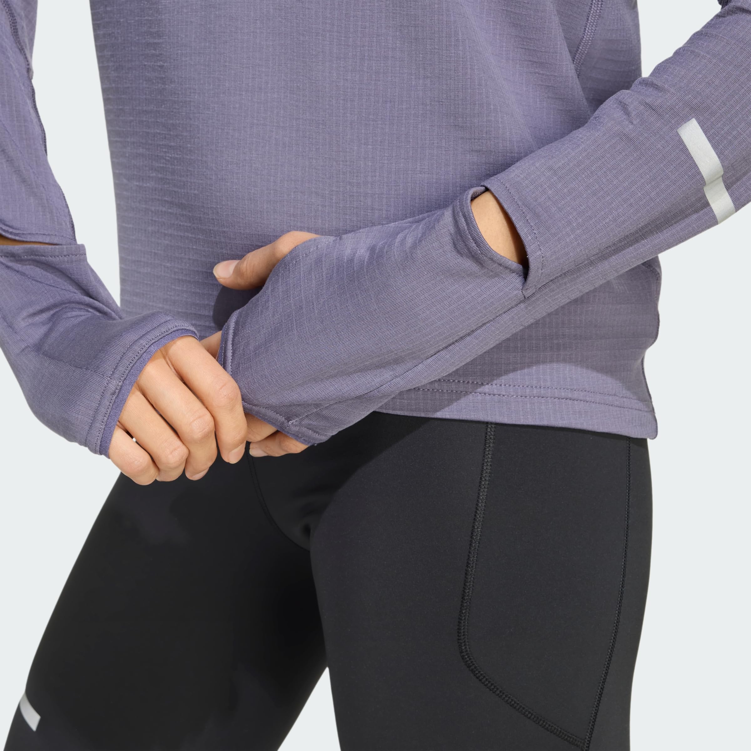 adidas Women's Adi365 Running Climawarm+ koszulka do biegania z zamkiem błyskawicznym do klatki piersiowej