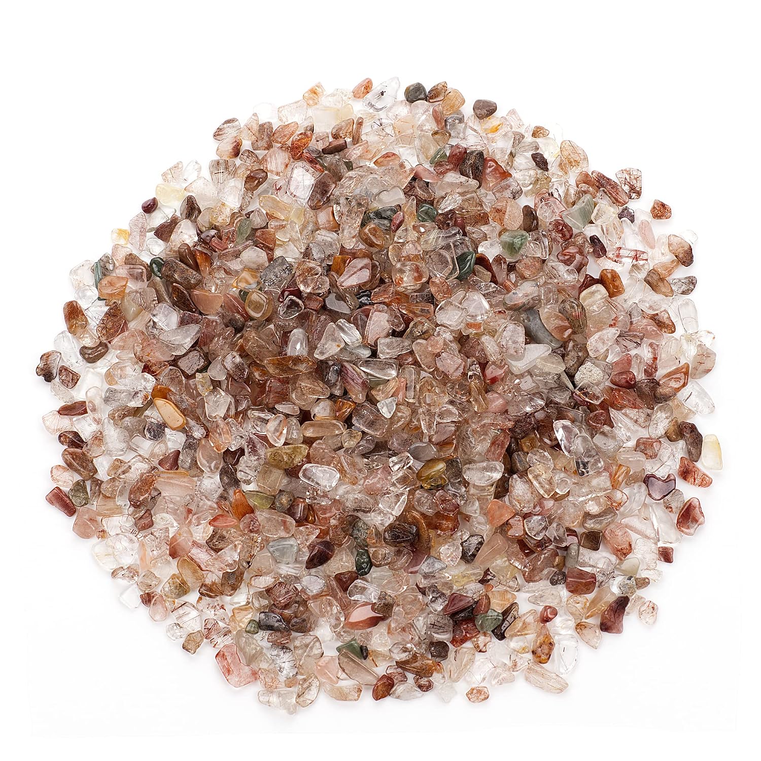Cherry Tree Collection 1/2lb Polished Multi Rutilated Quartz Gemstone Chips | Natural Stone Pieces for Jewelry Making, Resin Crafts, Plants, Succulents, Aquariums, Meditation,... - Image 4
