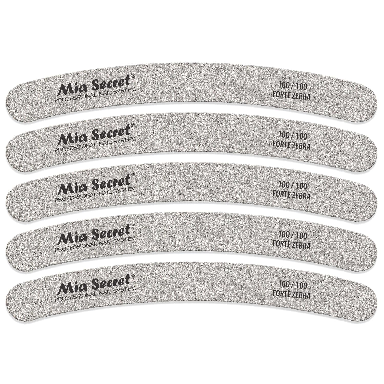 Forte Zebra Curve Nail File 100/100 Pink Center 5pack