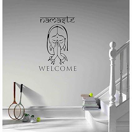 CVANU Namaste Welcome Wall Sticker for Home