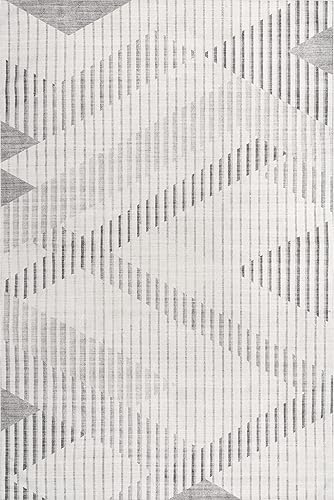 Miniatura 3 de nuLOOM Azzie Modern Zig Zag - Alfombra lavable a máquina, 5 x 8 pies, color beige