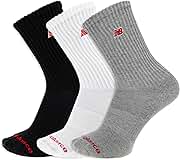 New Balance Unisex Adult Organic Cotton Crew &amp; Mid-crew Socks - 3 Pairs - Arch Support