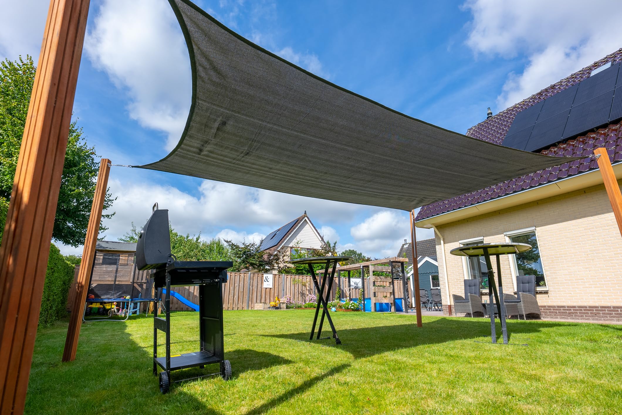 Wovar Voile d'ombrage rectangulaire 3x4 m - 320gr/m2- Anthracite - par pièce
