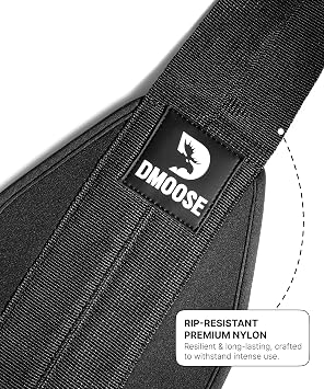 DMoose Fitness Hanging Ab Straps for Pull Up Bar & Core Strength Training - Soft Padded Exercise Straps for Ab Swing & Leg Raises, Hang Bar Strap with 2 Steel Carabiners - Abs Equipment for Home & Gym