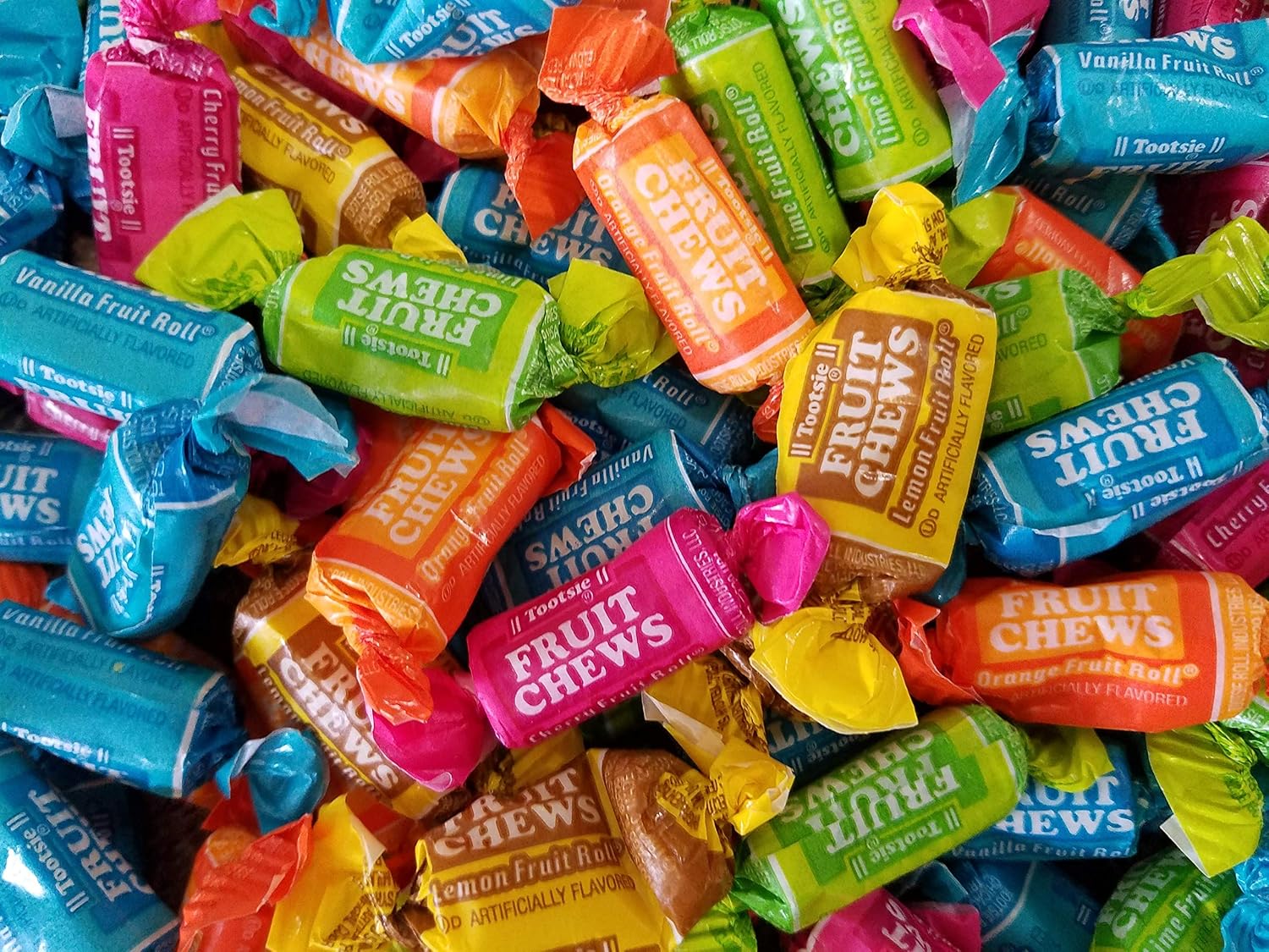 Assorted Tootsie Fruit Rolls - 2 lbs of Delicious Assorted Bulk Wrapped Candy