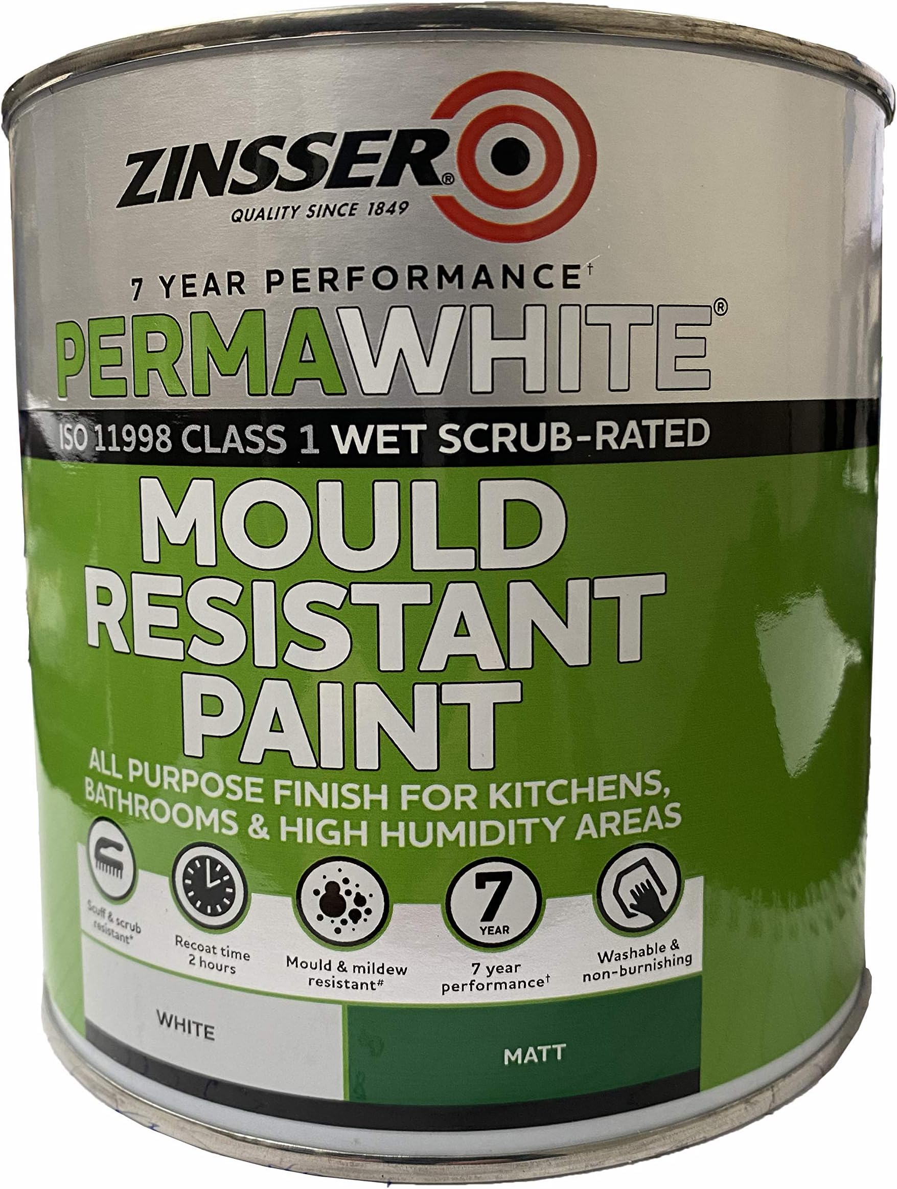 Zinsser Perma White Self-Priming Interior Paint Matt White 1L