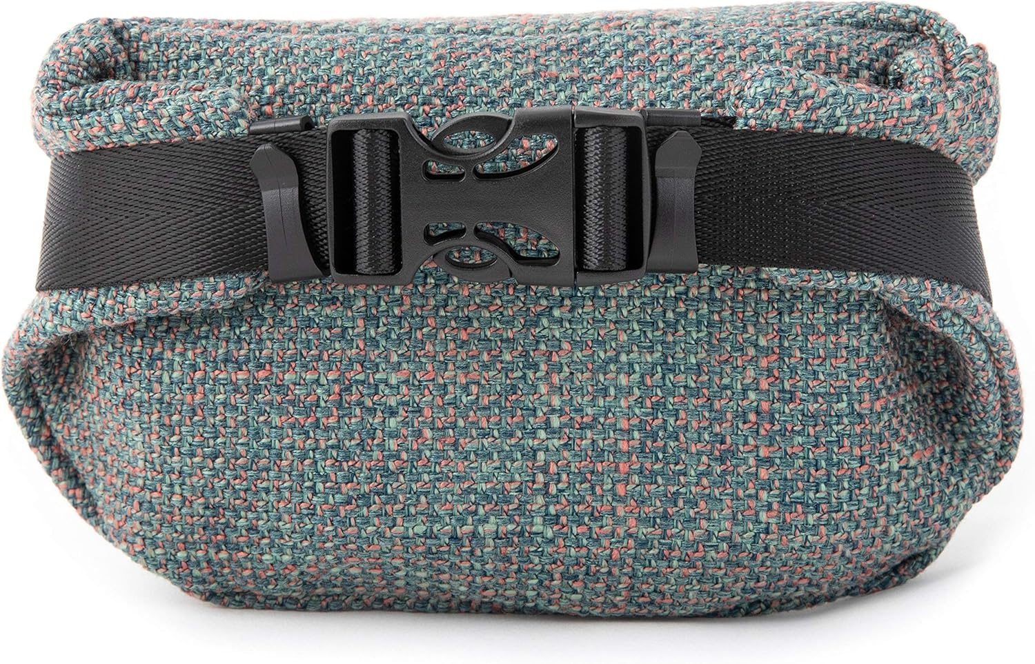 Dime Bags Fanny Pack, Durable Hempster Exterior, Compact Lightweight Waist Bag with Adjustable Strap for Everyday Use & Travel, Hidden Pocket & Interchangeable Patch (Aqua)