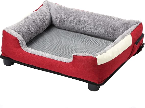 Pet Life 'Dream Smart' Innovative Electronic Heating and Cooling Touch-Activated Raised Cat and Dog Bed with Built-in Fan