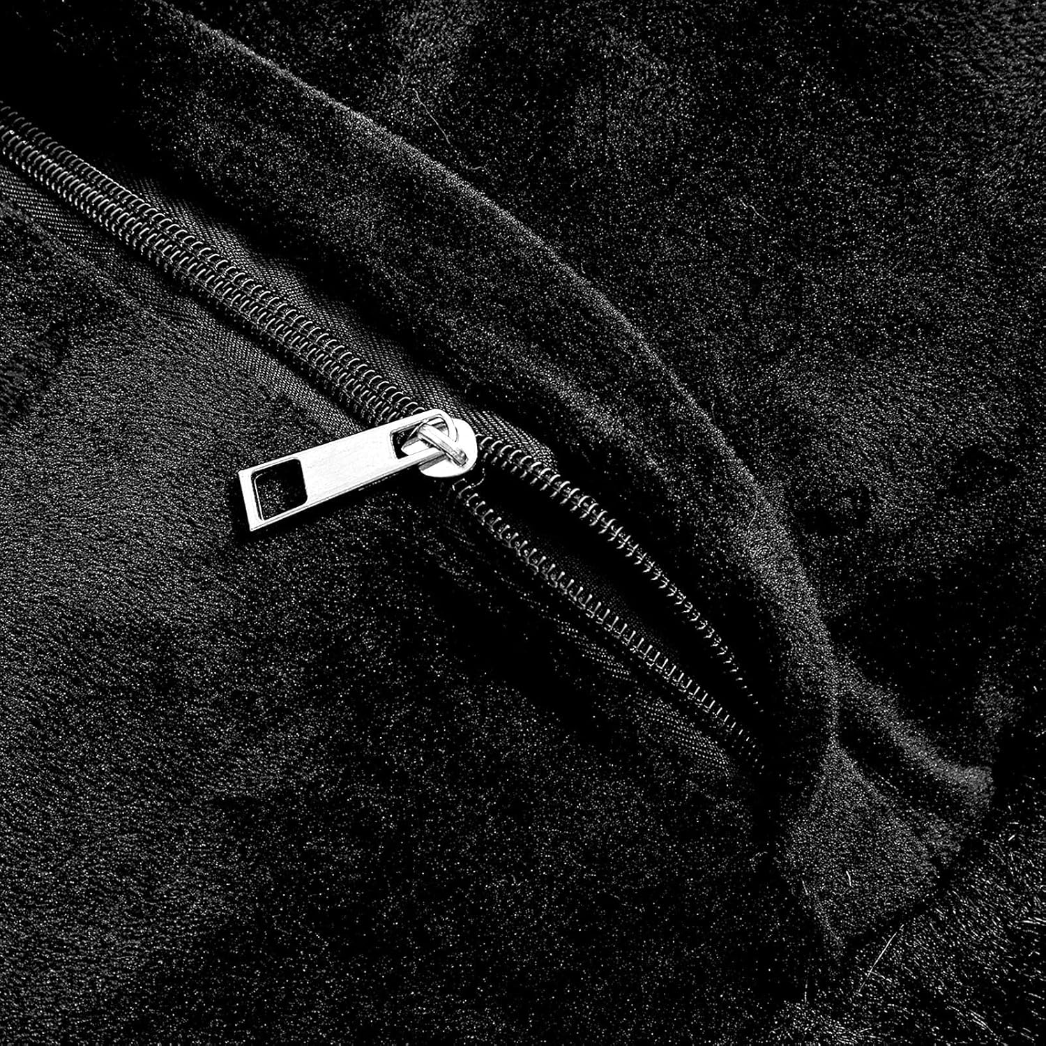 linmopm Excluding Insert Faux Fur Sheepskin Pillow Cover White Shag Fuzzy 20x20 Inch Black 2 Pcs Super Soft Fluffy Cushion Plush Pillow Case Luxury Living Room Sofa Bed Home Decor Chair Cushion