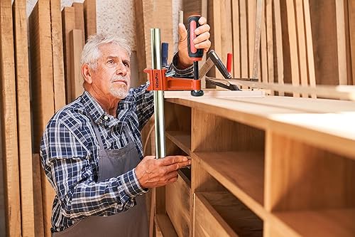 Miniatura 6 de HimaPro Juego de abrazaderas de barra de 6 pulgadas, paquete de 4 abrazaderas F de acero de liberación rápida de servicio medio de 600 libras, ideal