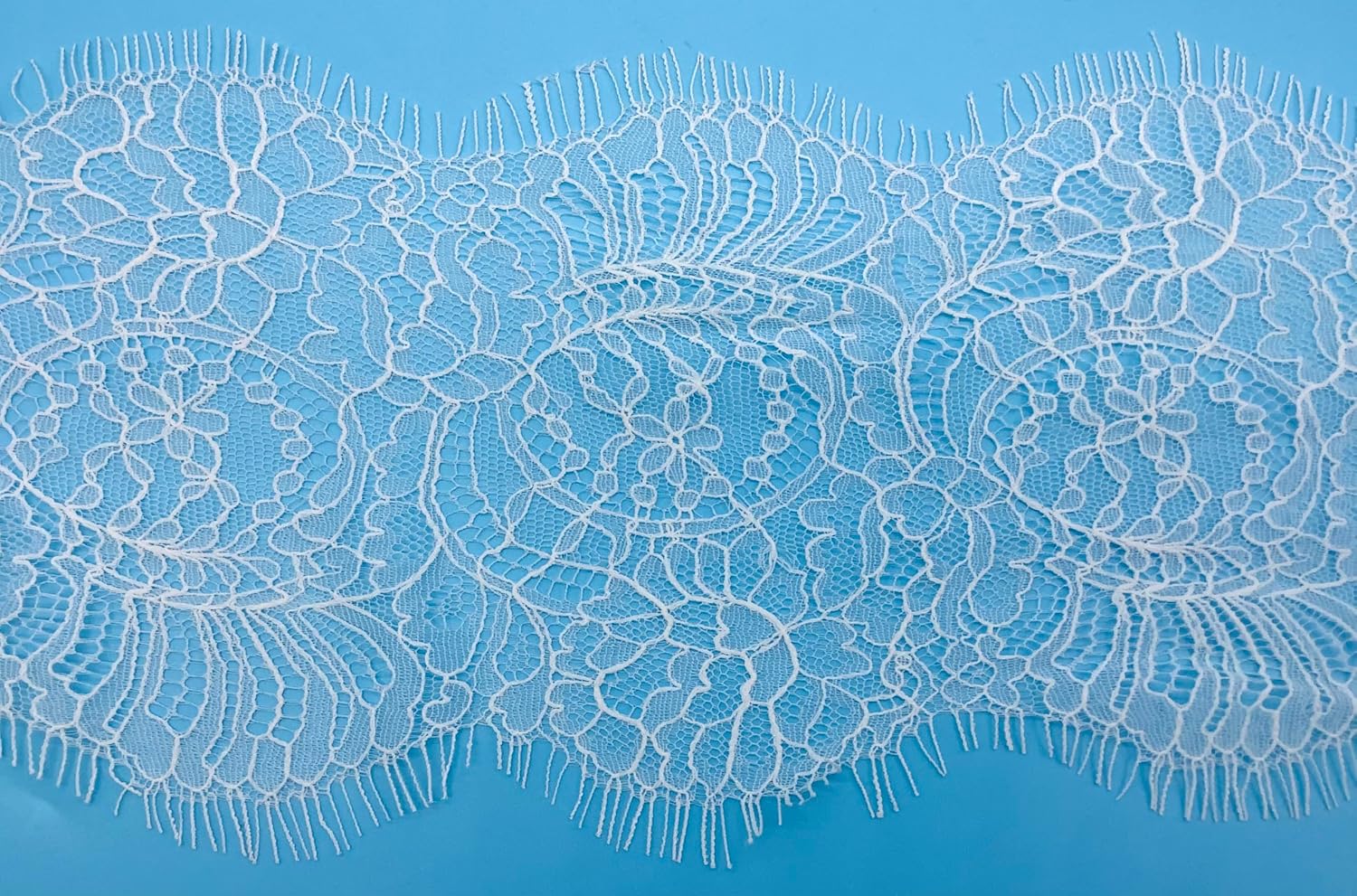 Ivory 6-1/2" Soft & Silky Eyelash Lace - 5 Yards