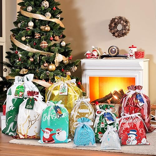 Miniatura 7 de AMMAKER 24 bolsas de cuadros rojos