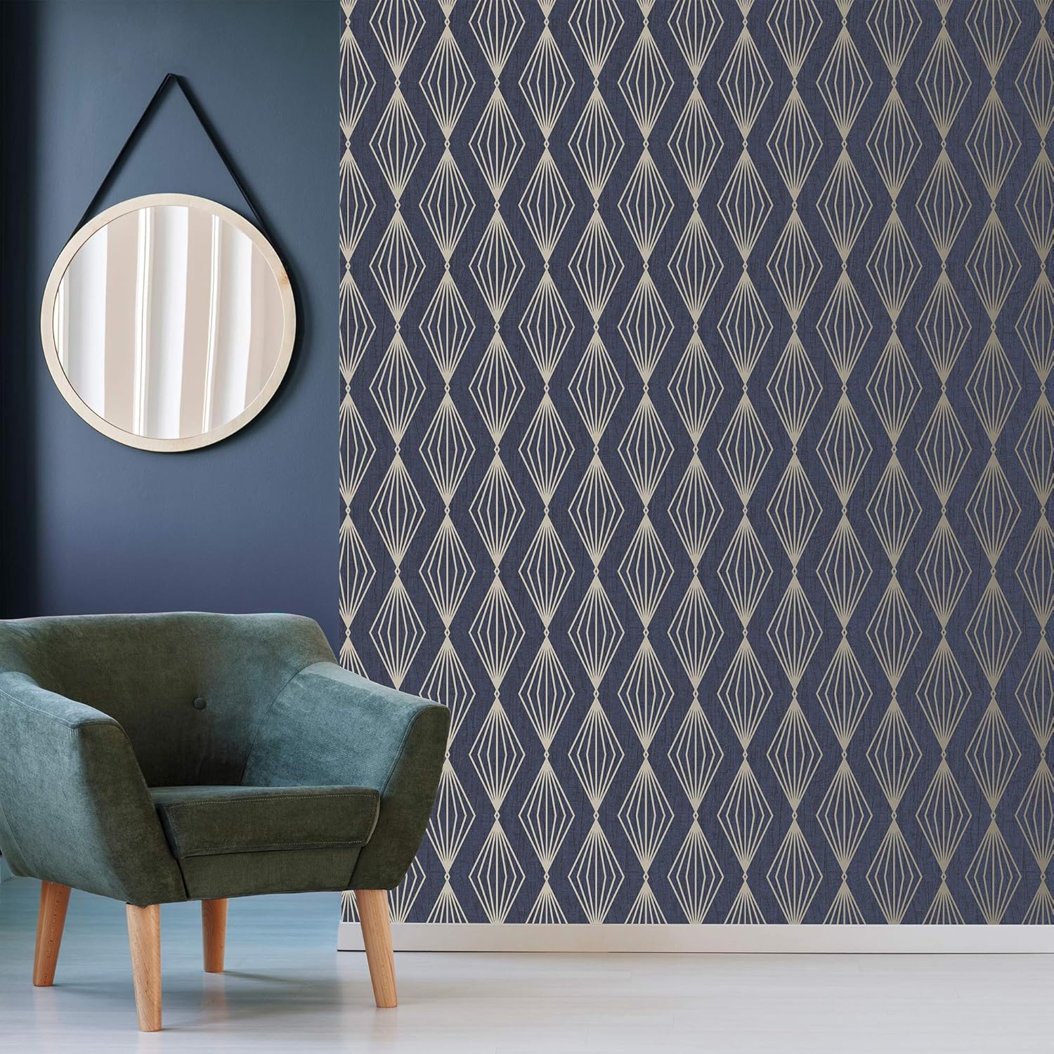 Graham & Brown Marquise Geo Sapphire Wallpaper