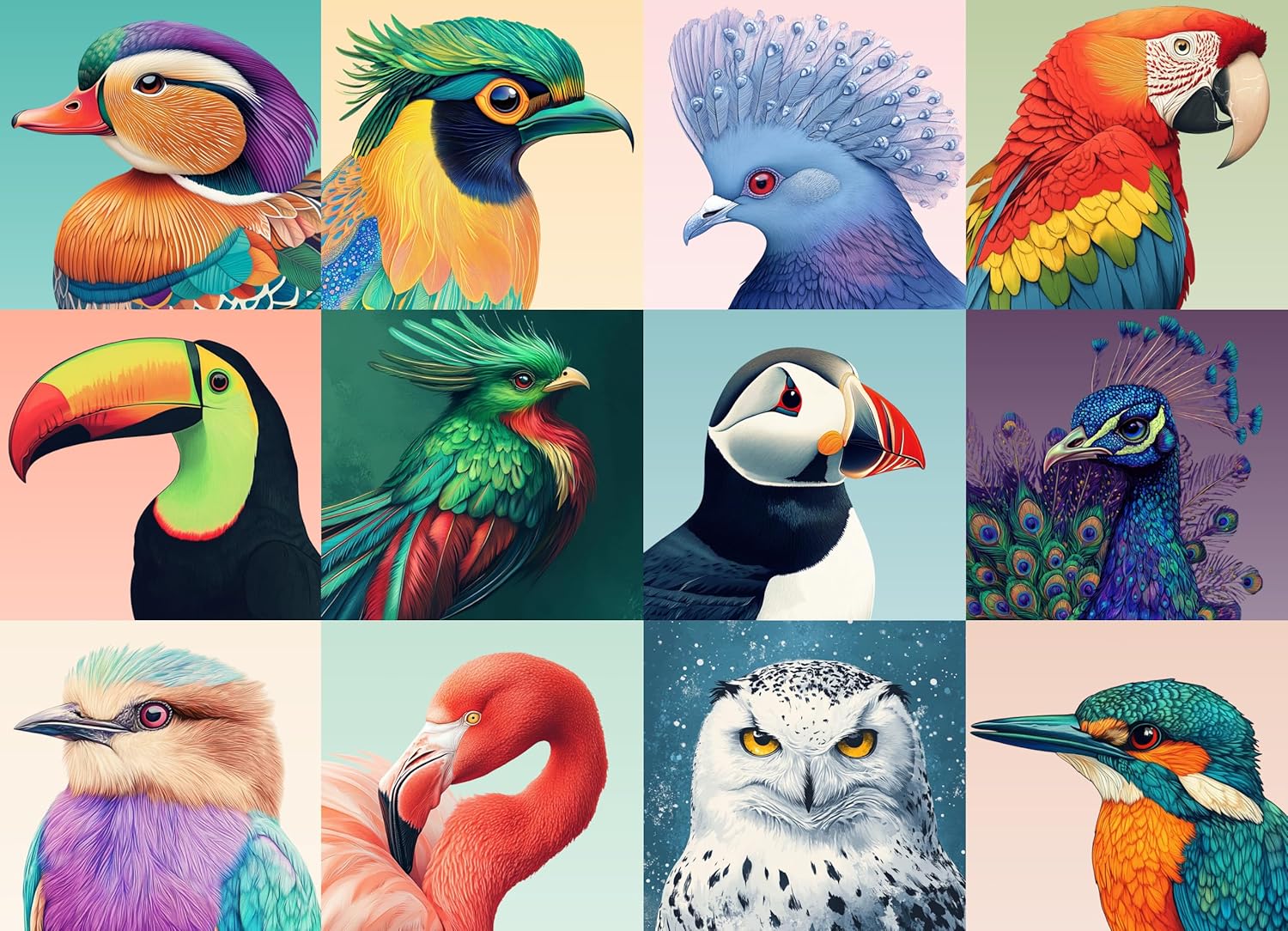 Snappy Puzzles Birds of a Feather | 1000-Piece Jigsaw Puzzle for Adults | Made in The USA with Satin Finish
