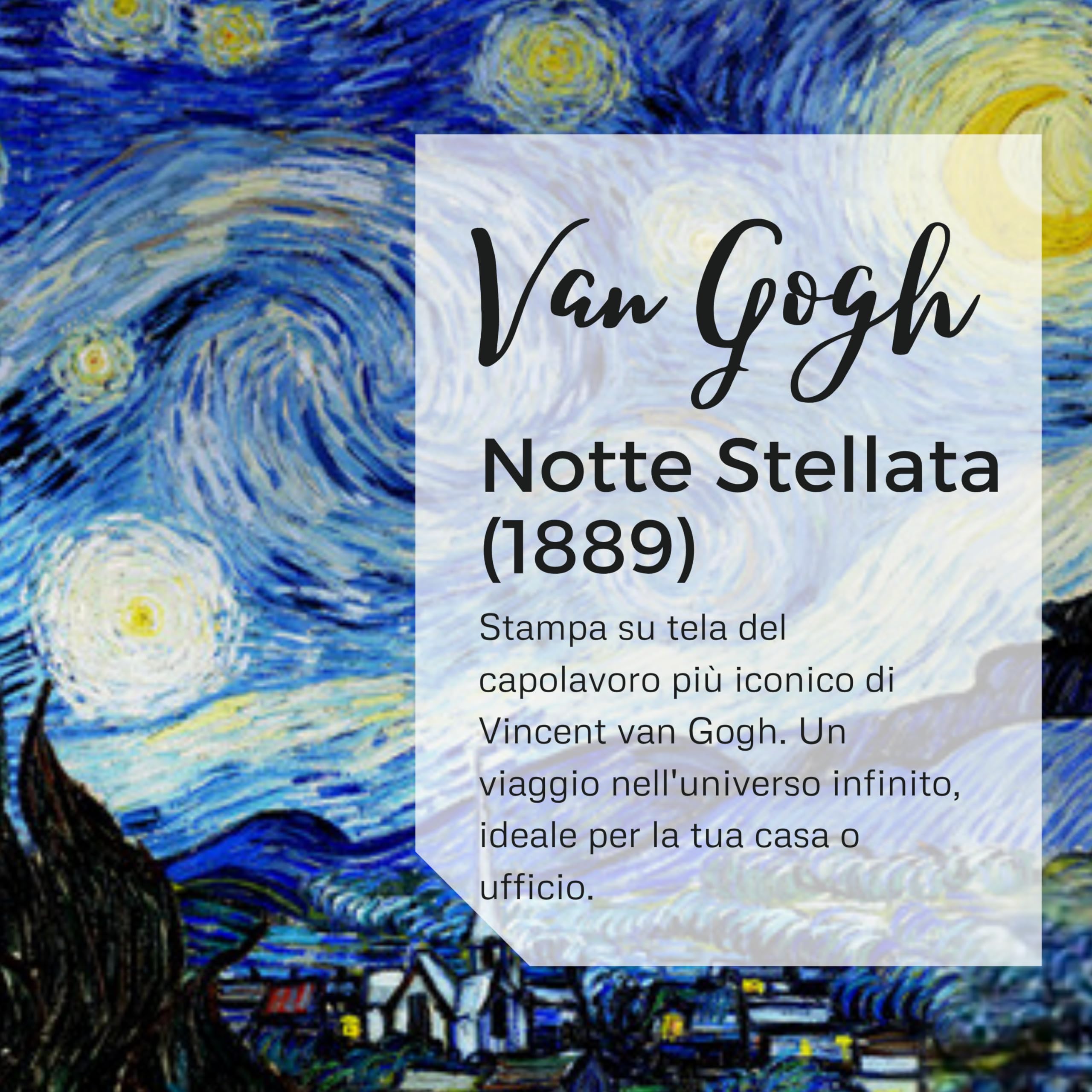 Quadro su Tela Van Gogh - Stampa d'Autore Fine Art Alta Risoluzione - Decorazione Parete Moderna Casa e Ufficio