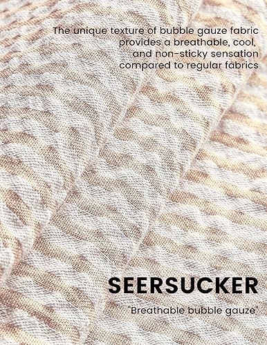 Miniatura 5 de VATPAVE Camisa de verano a rayas para hombre, casual, con botones, de manga corta, camisas de playa de algodón para hombres