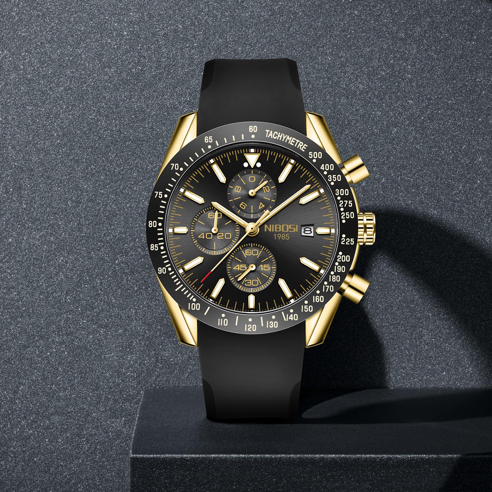 NIBOSI Relojes de Hombre analógicos de Cuarzo cronógrafo Resistente al Agua Fecha Luminosa Oro Rosa Plata Reloj de Pulsera Hombre Moda Casual Relojes para Hombres clásico Elegante Regalo Reloj de