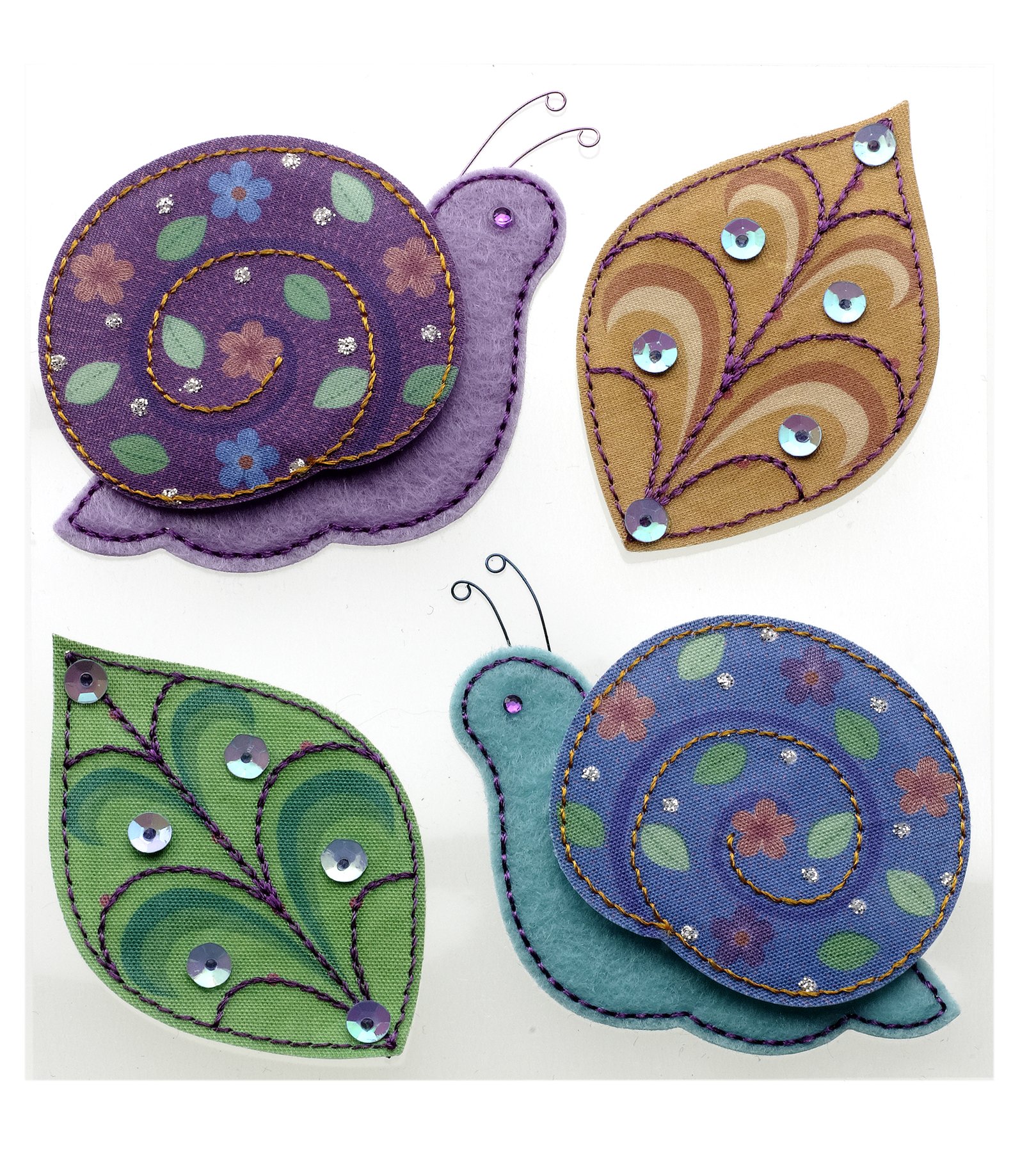 Jolee's Boutique Dimensional Stickers, Colourful Snails
