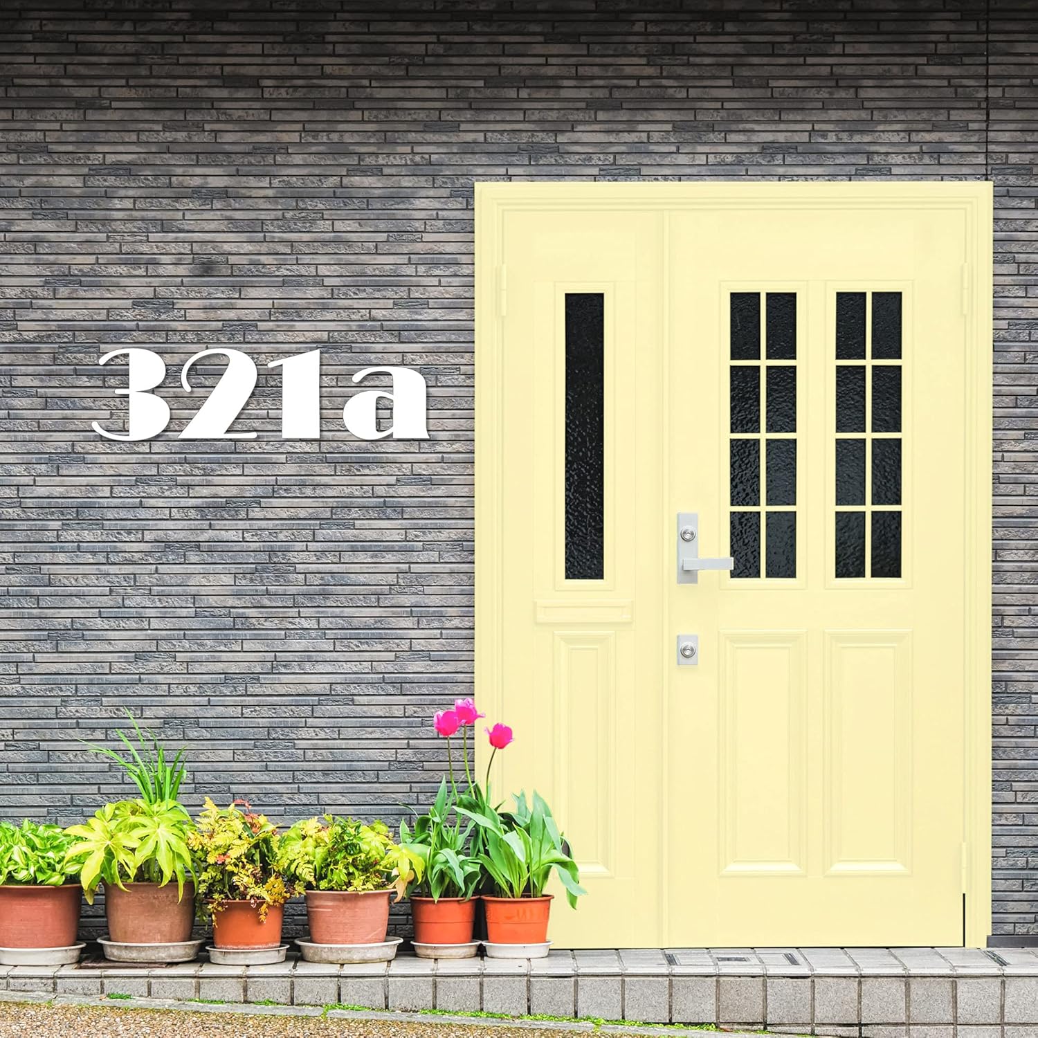 House Numbers Letters BROADWAY Signature Art Deco Text Door Number Cut to Size (10, 15, 20, 25cm/3.9, 5.9, 7.8, 9.8in or custom) Fixings
