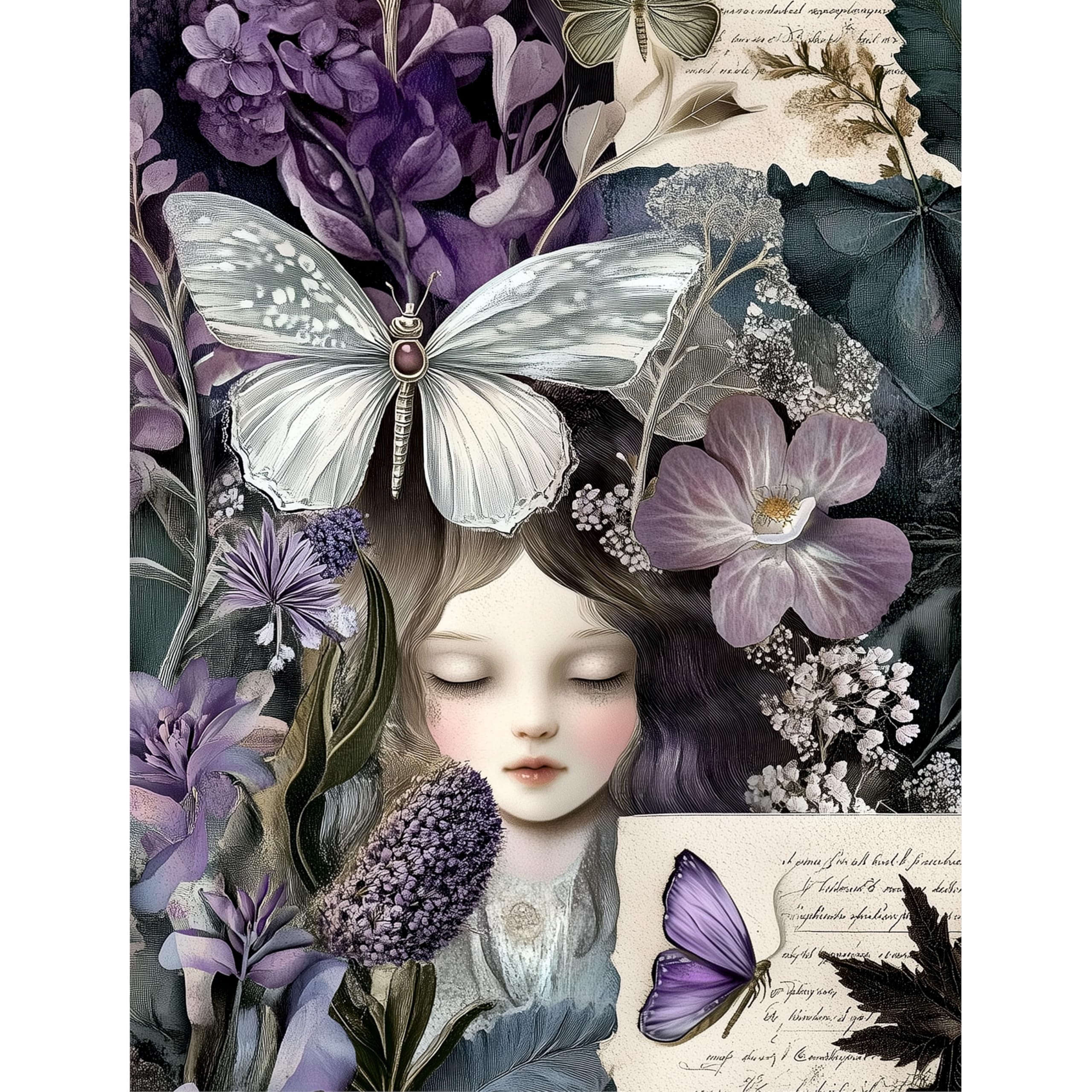 Mystical Butterflies Reispapier, 21 x 27 cm, Decoupage-Papier-Design für Möbel, gemischte Medien, Karten & Handwerk, Decoupage von CRAFT KREATIVELY