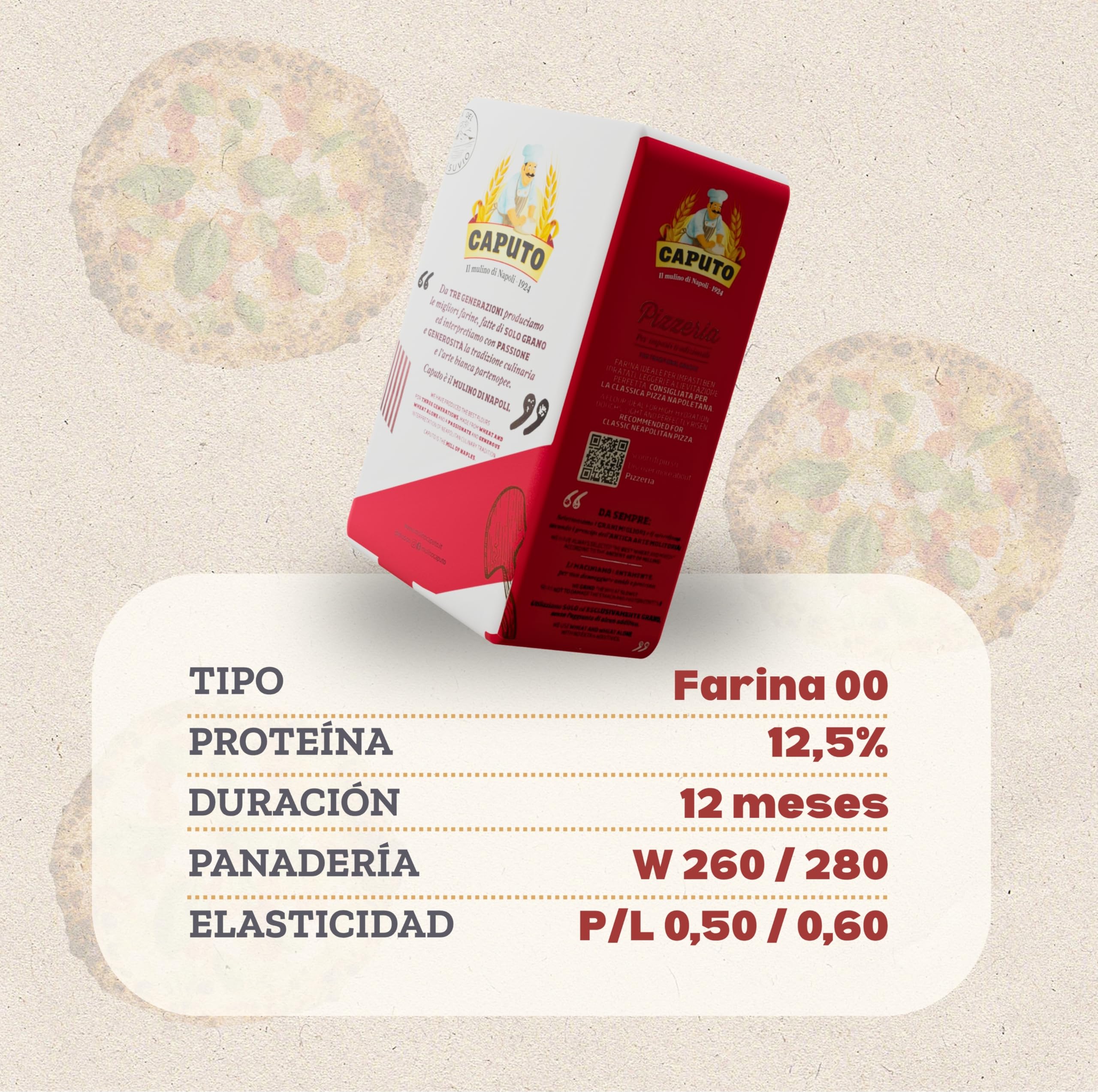 Caputo Pizzeria - Harina Italiana, Para Pizza Napolitana Clásica - Distribuido por Laborawi (2 Kg) — view 6