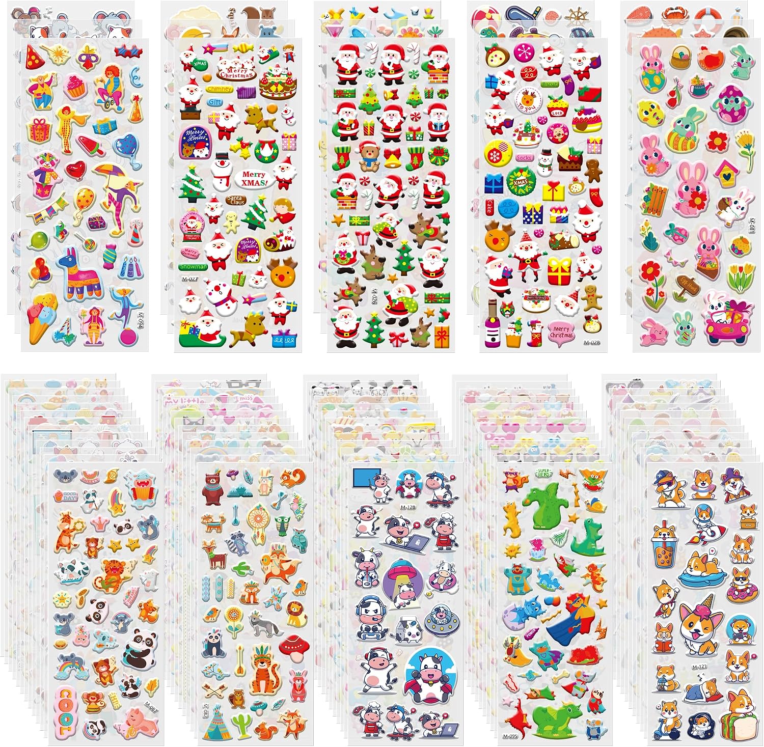 Sinceroduct 3D Puffy Stickers for Kids, 4000+/ 80 Sheets Reward Stickers | Magic Theme Girls Party Favors Variety Pack for Craft Scrapbooking,Journal,Parents&Teacher Reward for Students&Children