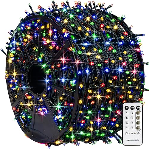 Miniatura 46 de TW SHINE - Cadena de luces de Navidad inteligente que cambia de color para exteriores, 100 m, 1000 LED RGB, luces de Halloween con control remoto y