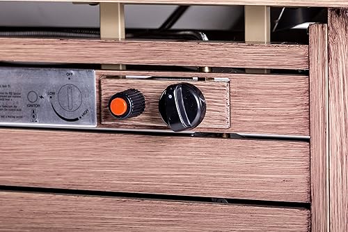 Miniatura 9 de LEGACY HEATING Mesa para fogata de propano de 57 pulgadas, fogata de gas para exteriores de 50,000 BTU, mesa rectangular 2 en 1 con tapa, protector