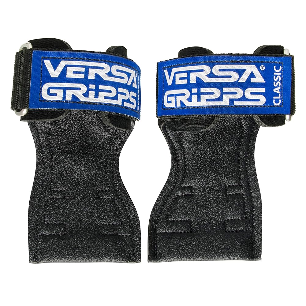Versa Gripps Classic, Made in USA, Wrist Straps for Weightlifting Alternative, Best Training Accessory, SM, Blue Label