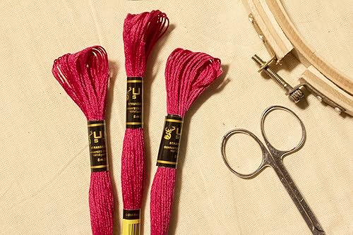 Miniatura 65 de Paquete de 12 hilos de bordado de alta calidad, madejas de 100% algodón egipcio de alta calidad, hilo de bordado de punto de cruz, algodón trenzado