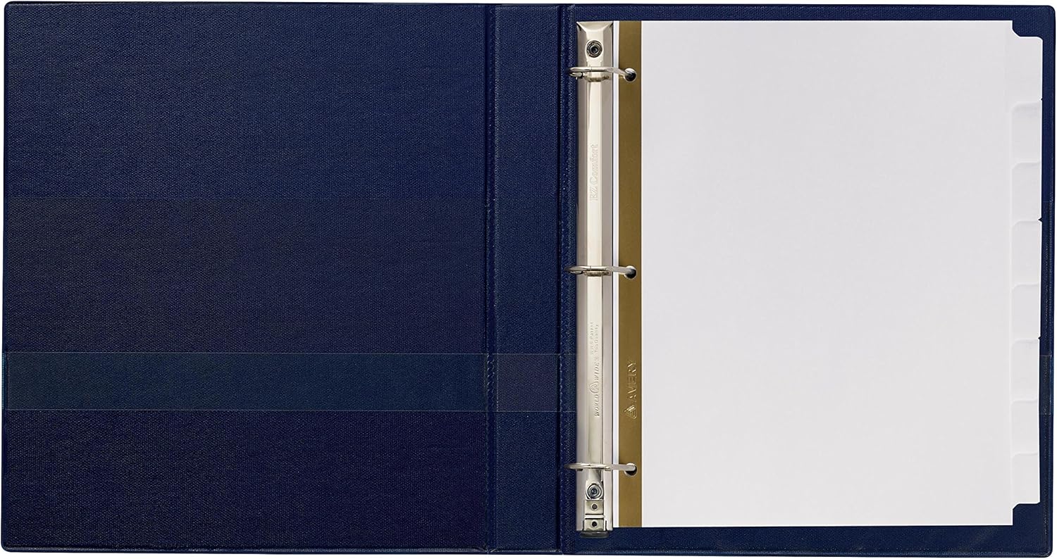 Avery 8-Tab Binder Dividers, Write & Erase White Big Tabs, 1 Set (23078) : Binder Index Dividers : Office Products