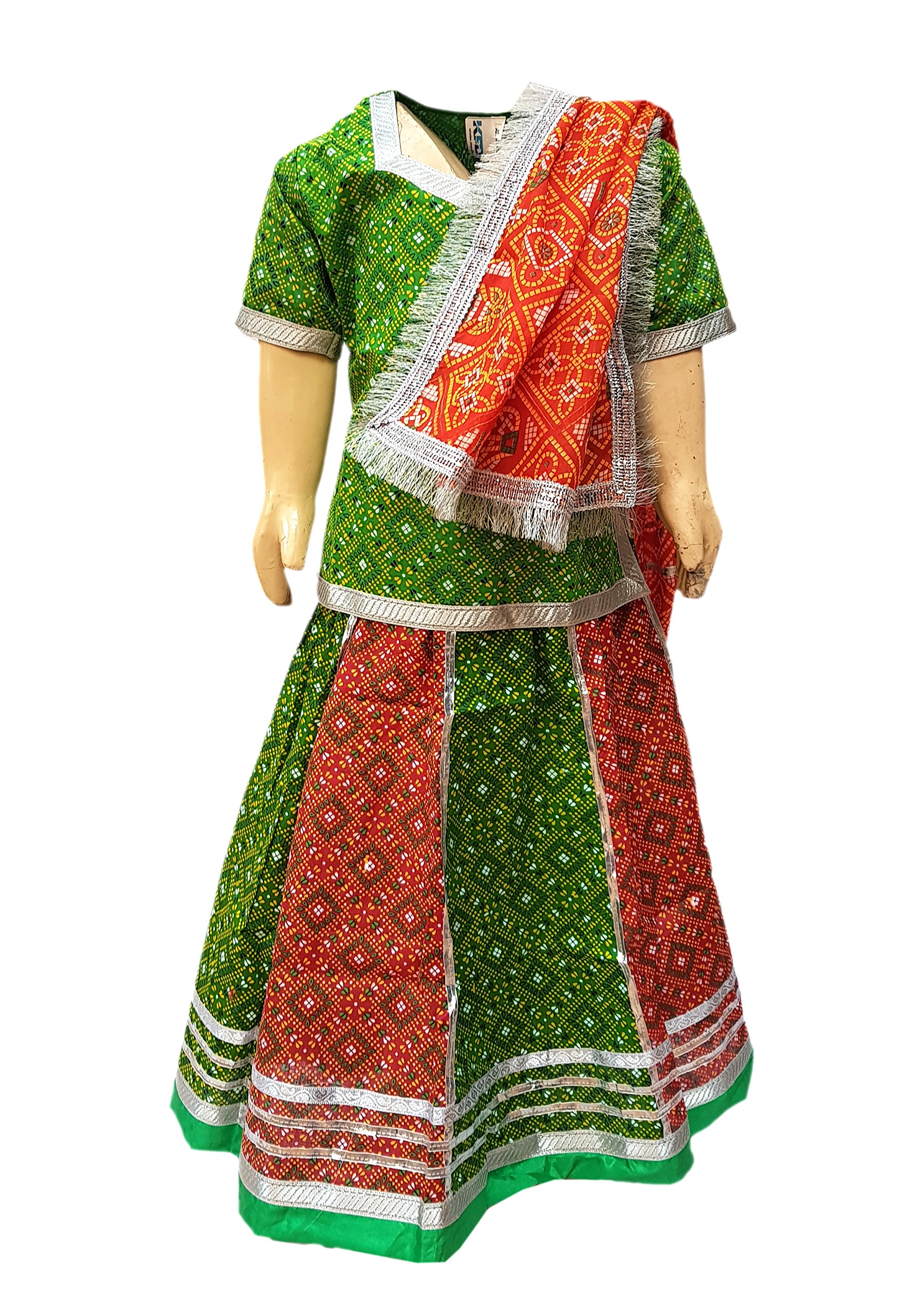 Buy Kaku Fancy Dresses Indian State Rajasthani Folk Dance Farmer Costume  for Kids/Lehenga Choli Dupatta Farmer Costume Set -Red, 14-17 Years, for  Girls Online at Low Prices in India