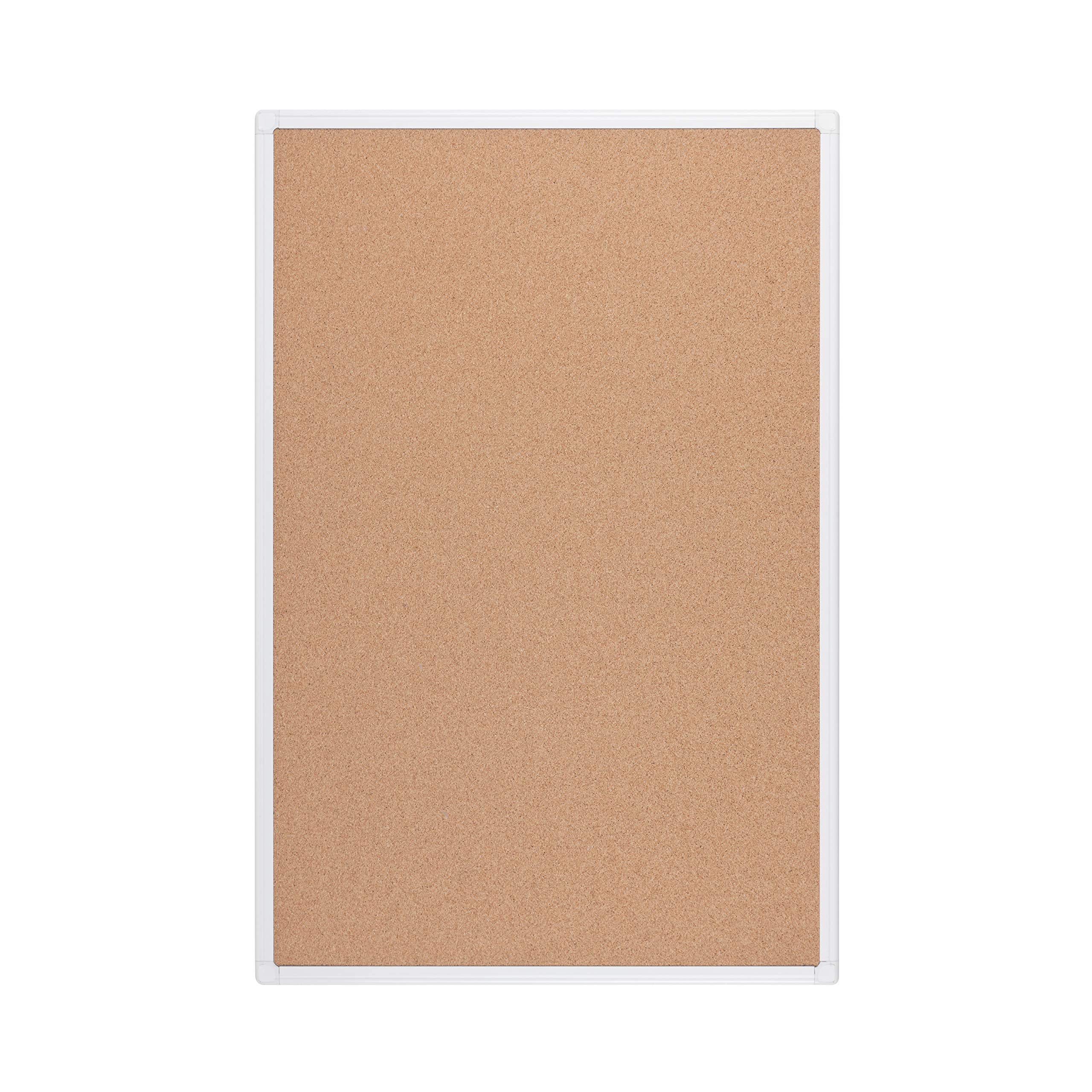 Bi-Office - Tablero de corcho con protección antimicrobiana, marco de aluminio anodizado blanco, 60 x 45 cm