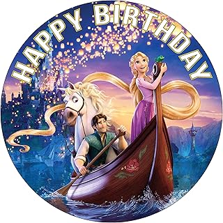 7.5 Inch Edible Cake Toppers Happy Choices (Tangled Rapunzel)