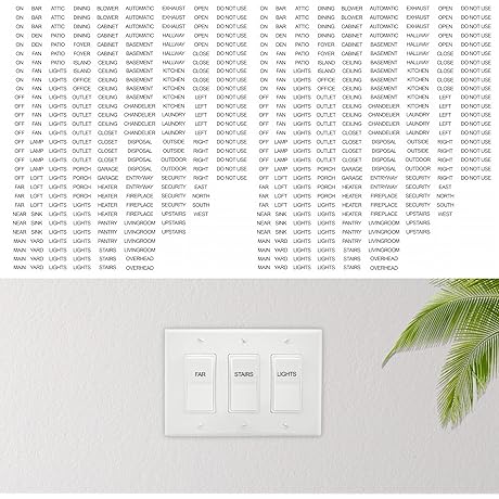 TOMALL Transparent Light Switch Labels for Home and Office Organization