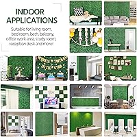 Vista 4 de Yaheetech 24 PCS 20"x 20" Artificial Boxwood Panels Topiary Hedge Plant, Privacy Hedge Screen UV Protected Greenery Wall, Decor Faux Grass Wall