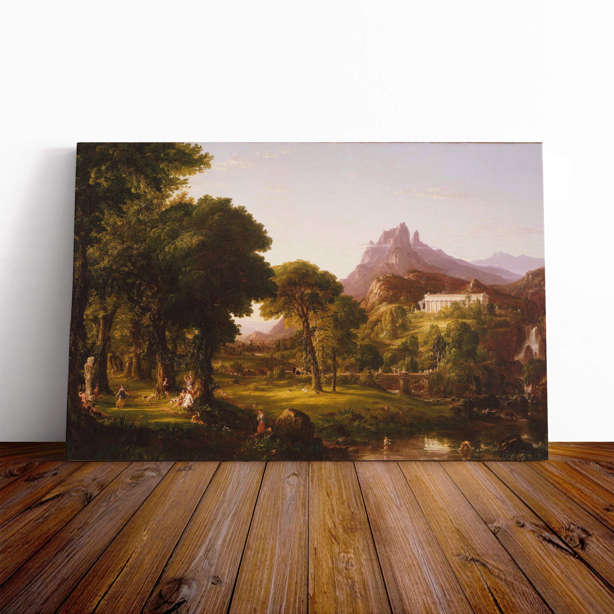 Thomas Cole Dream of Arcadia Canvas Print | Gallery Wrapped 30mm Frame Wall Art | 24x16 inches | Ready to Hang | Modern Picture | Living Room Bedroom Lounge Office