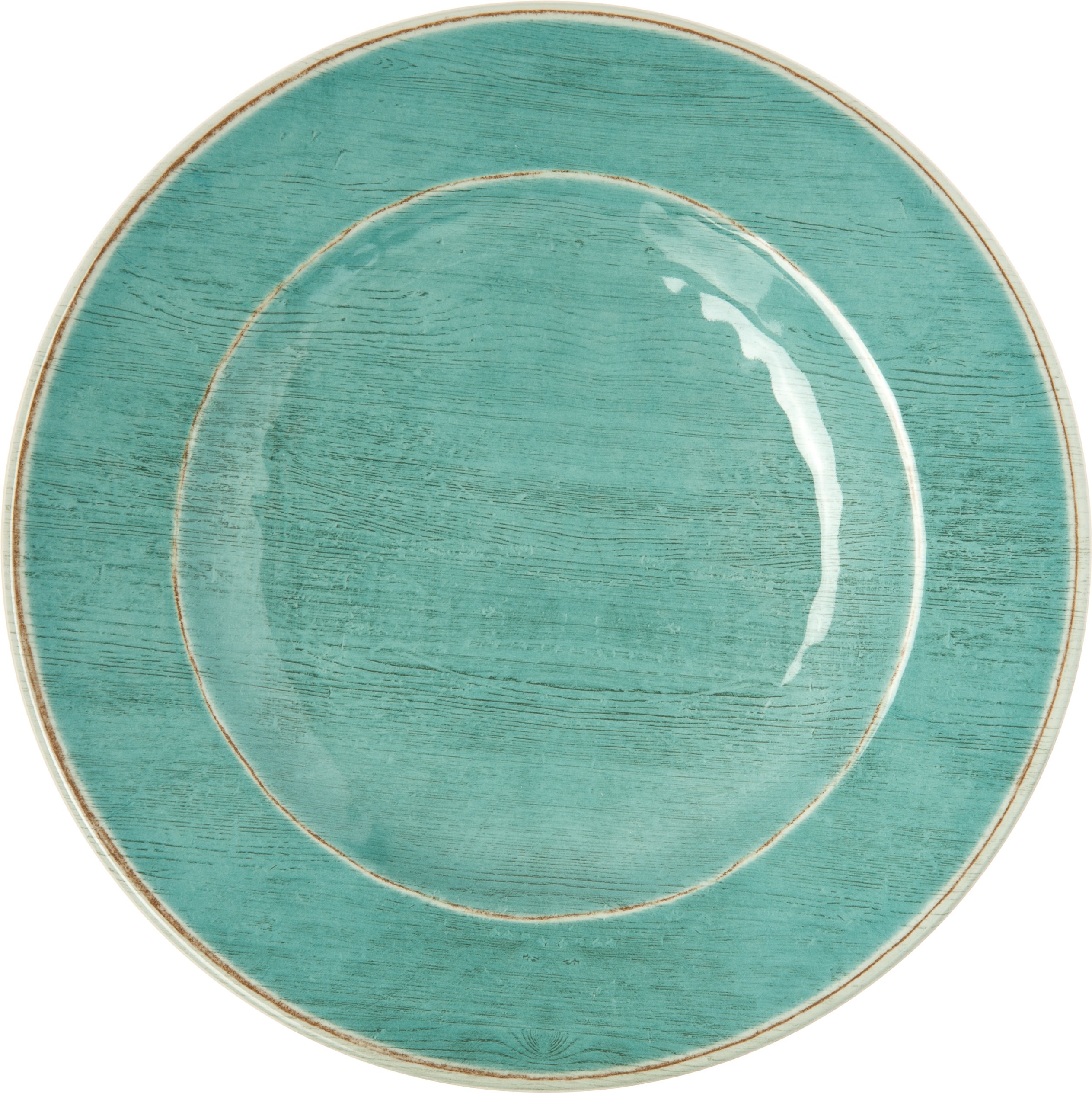 Carlisle FoodService Products Grove Reusable Plastic Plate Salad Plate with Rim for Home and Restaurant, Melamine, 9 Inches, Aqua, (Pack of 12)