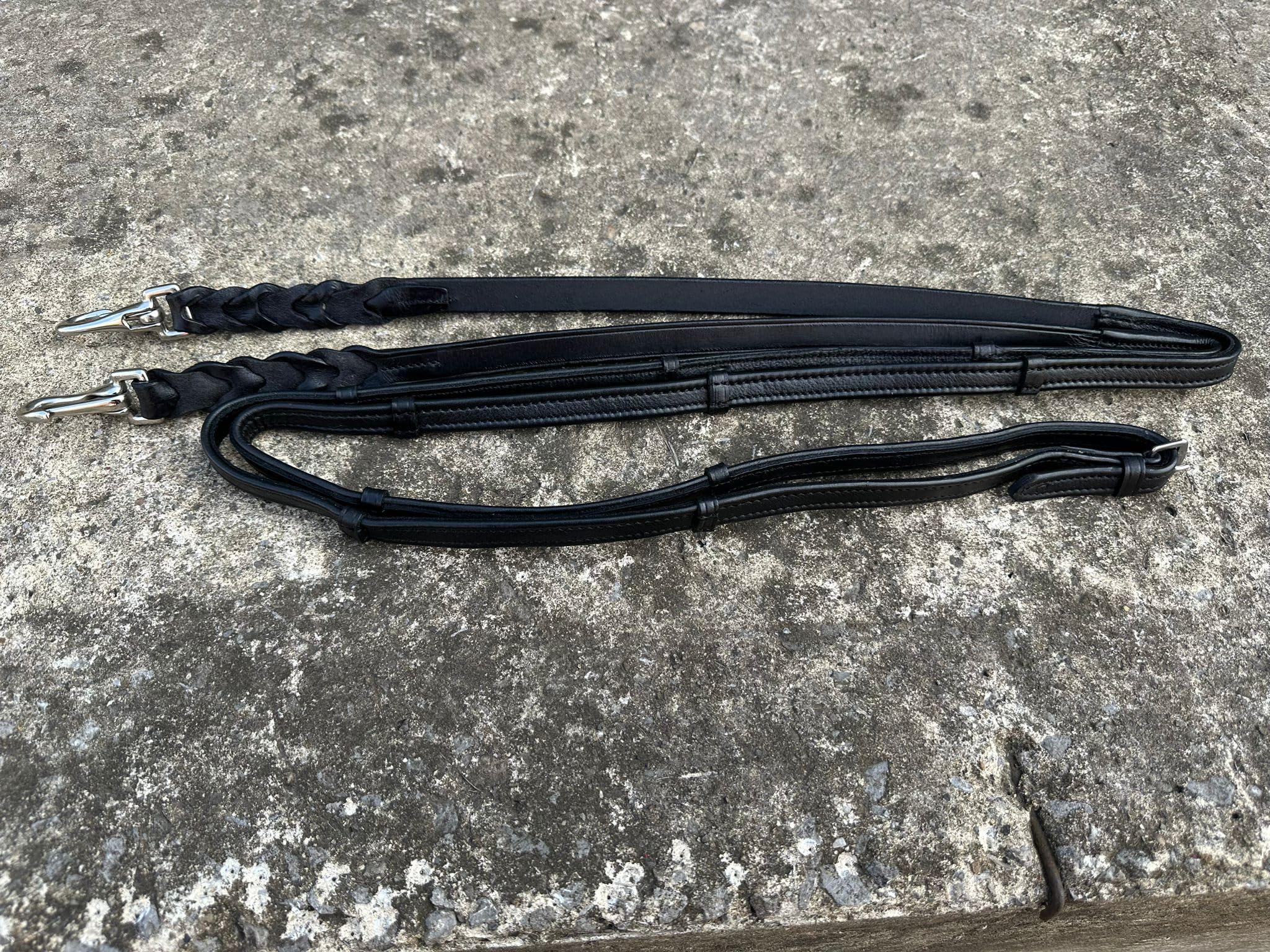Equipride Leather Reins For Working Hunter Bridle with Quick Release Snap Hooks (Cob, Brown) - Image 3