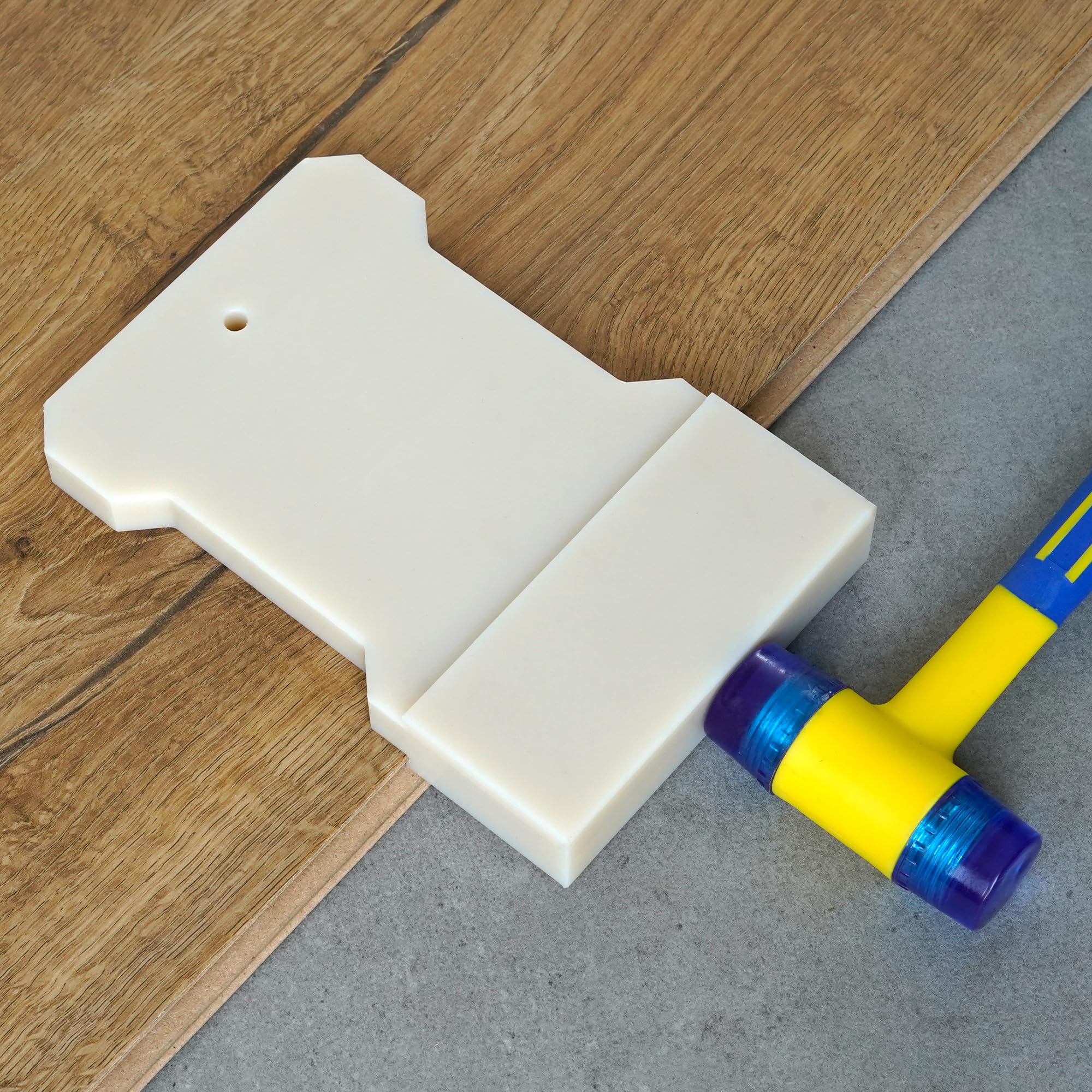 AI Gear Bloc de Taraudage pour Sol Stratifié en Nylon et Hêtre, Outil de Travail du Bois pour Projets de Bricolage