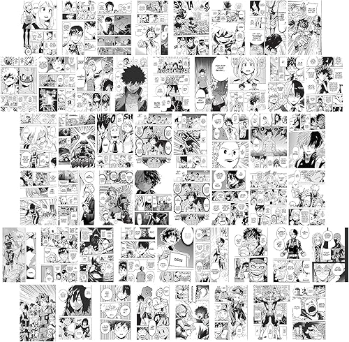 Miniatura 2 de WOONKIT My Hero Academia (MHA) - Póster de collage de pared de anime para decoración de dormitorio, 50 unidades de 4 x 6 pulgadas