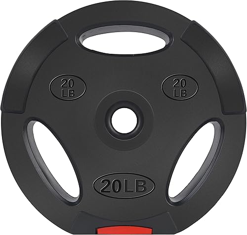 Miniatura 3 de Fitvids Placa de peso estándar de vinilo de 1 pulgada para entrenamiento de fuerza y levantamiento de pesas