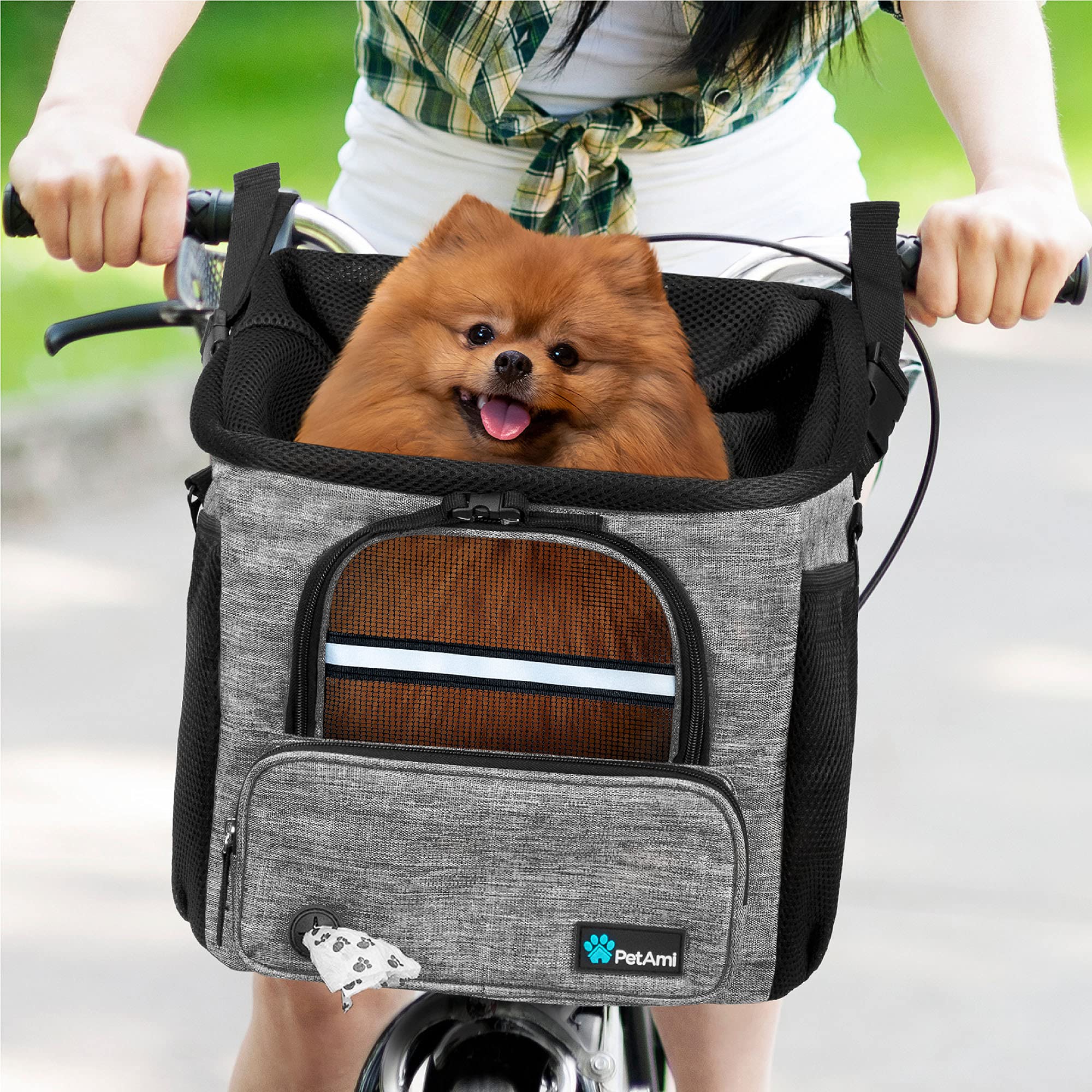 Buy PetAmi Dog Bike Basket Carrier Bicycle Basket for Dog Pet Bike