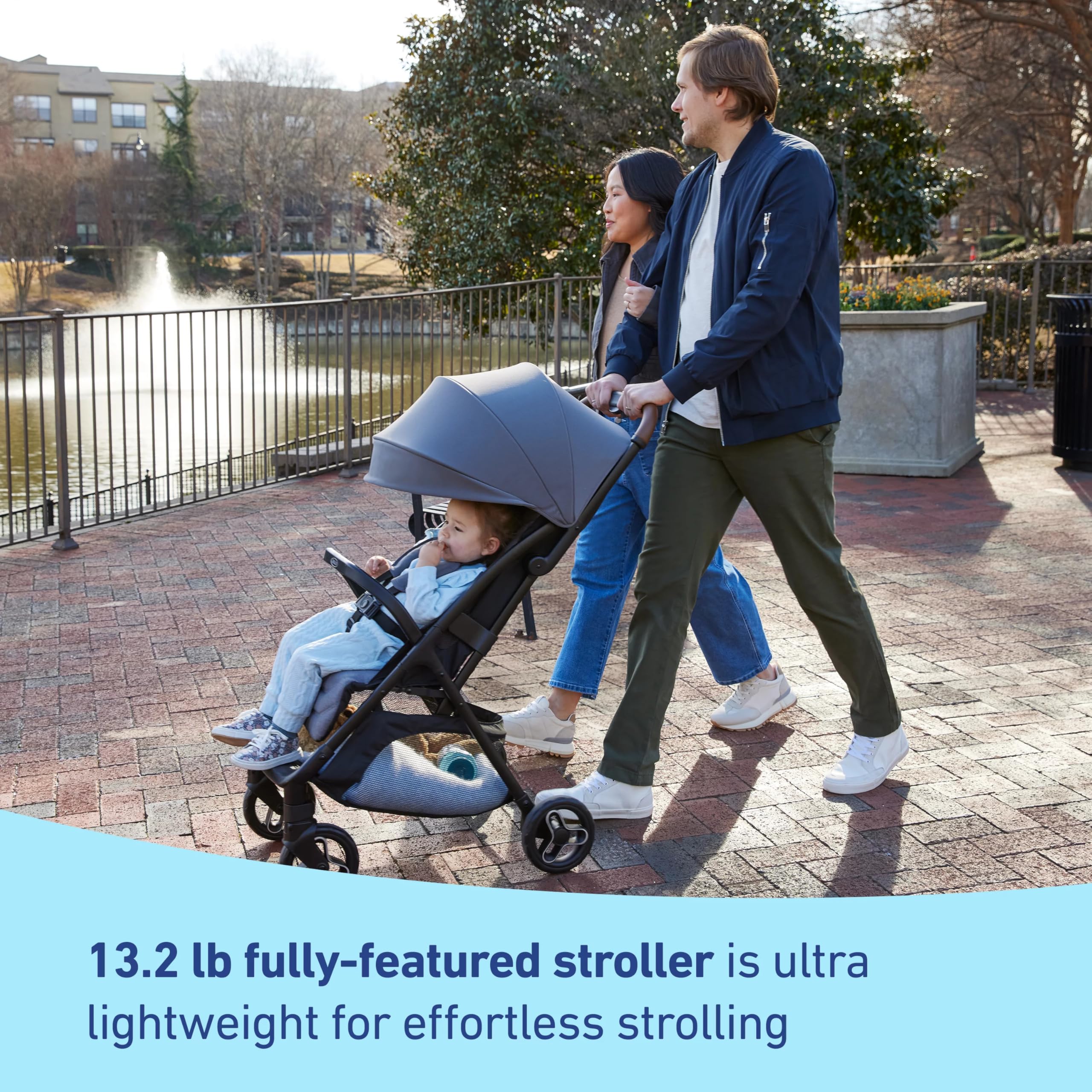 Graco® Ready2Jet Compact Stroller – Compact Travel Stroller with Automatic Fold Lilac Mod : Baby